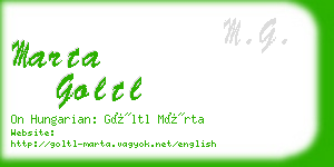 marta goltl business card